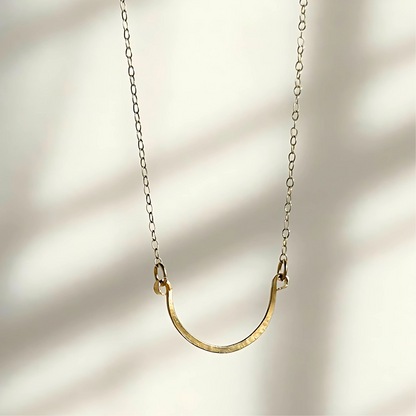 You Make Me Smile - Dainty Sterling Silver and Gold Necklace