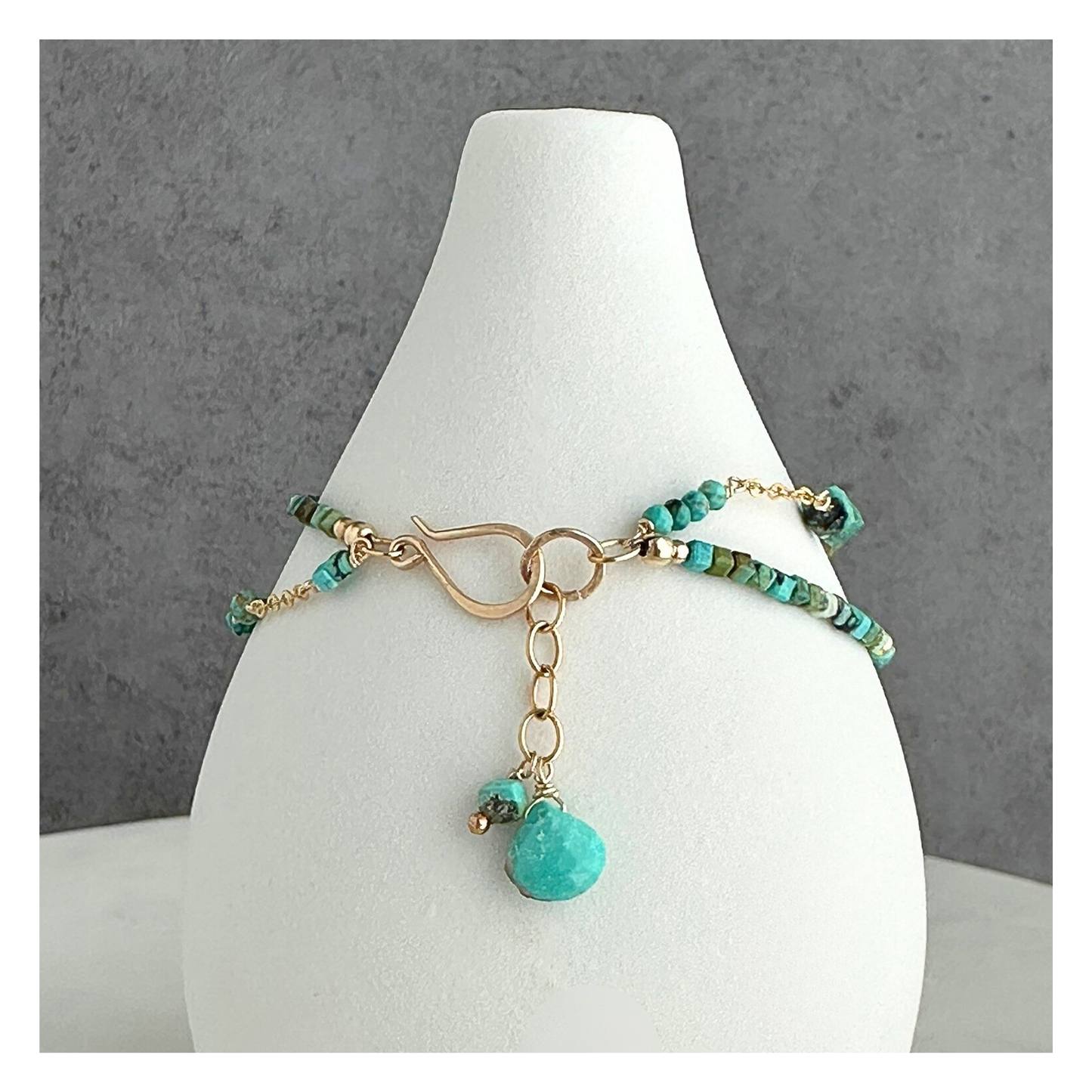 Wise & True – Turquoise Gold-Filled Double-Strand Bracelet
