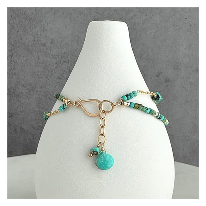 Wise & True – Turquoise Gold-Filled Double-Strand Bracelet