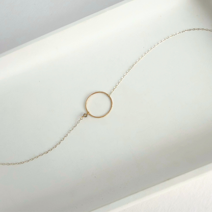 Open Heart | Sterling Silver & Gold Necklace with Amethyst