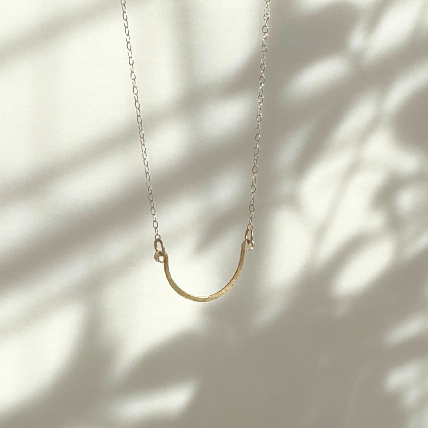 You Make Me Smile - Dainty Sterling Silver and Gold Necklace