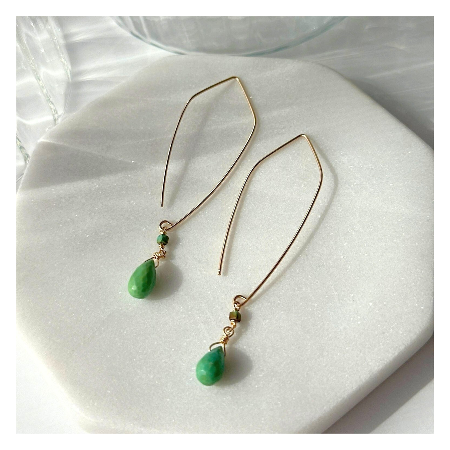 True Horizon | Turquoise Gold Earrings