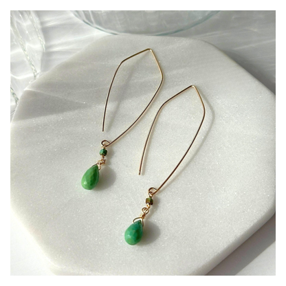 True Horizon | Turquoise Gold Earrings