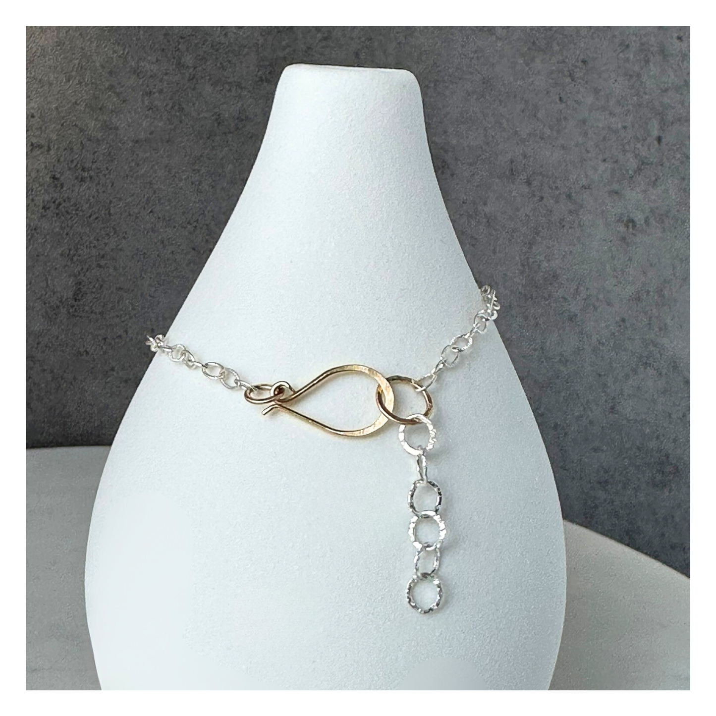 Balanced Connection — Silver & Gold Hoops Bracelet
