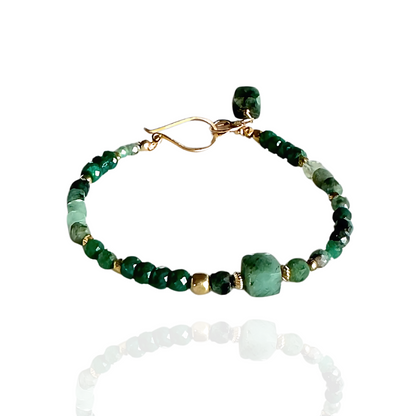 Emerald Essence - Emerald and Gold Bracelet