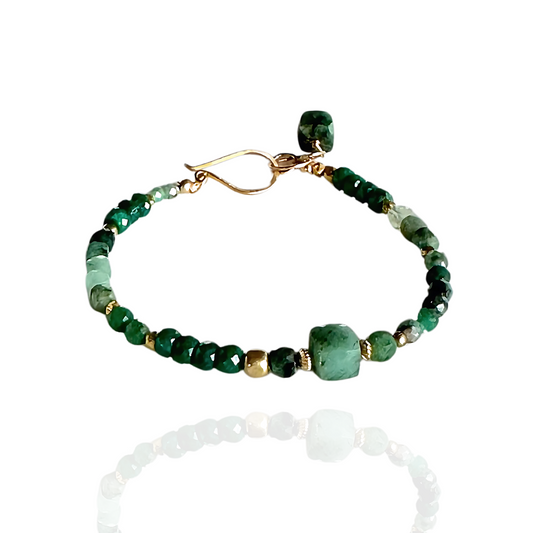 Emerald Essence - Emerald and Gold Bracelet