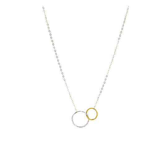 You and Me | Sterling Silver and Gold Linked Necklace
