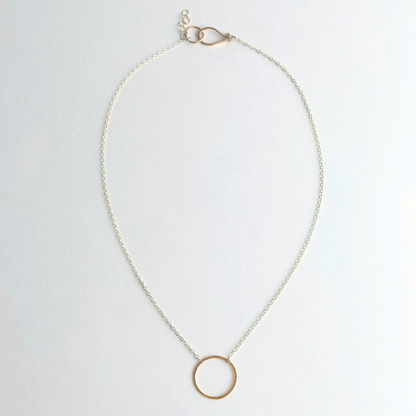 Elegant Unity - Dainty Sterling Silver and Gold Necklace