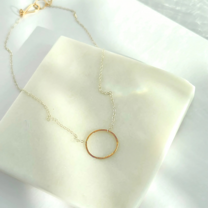 Elegant Unity - Dainty Sterling Silver and Gold Necklace