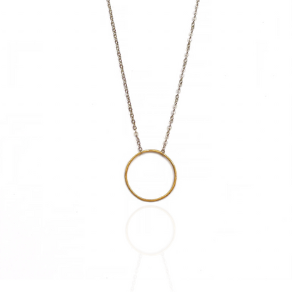Elegant Unity - Dainty Sterling Silver and Gold Necklace