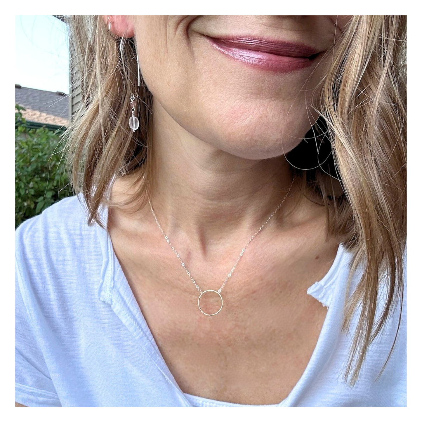 Elegant Unity - Dainty Sterling Silver and Gold Necklace