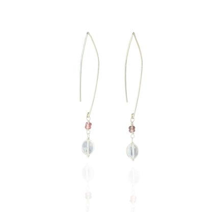 Everyday Love | Rose Quartz & Sapphire Gold Earrings