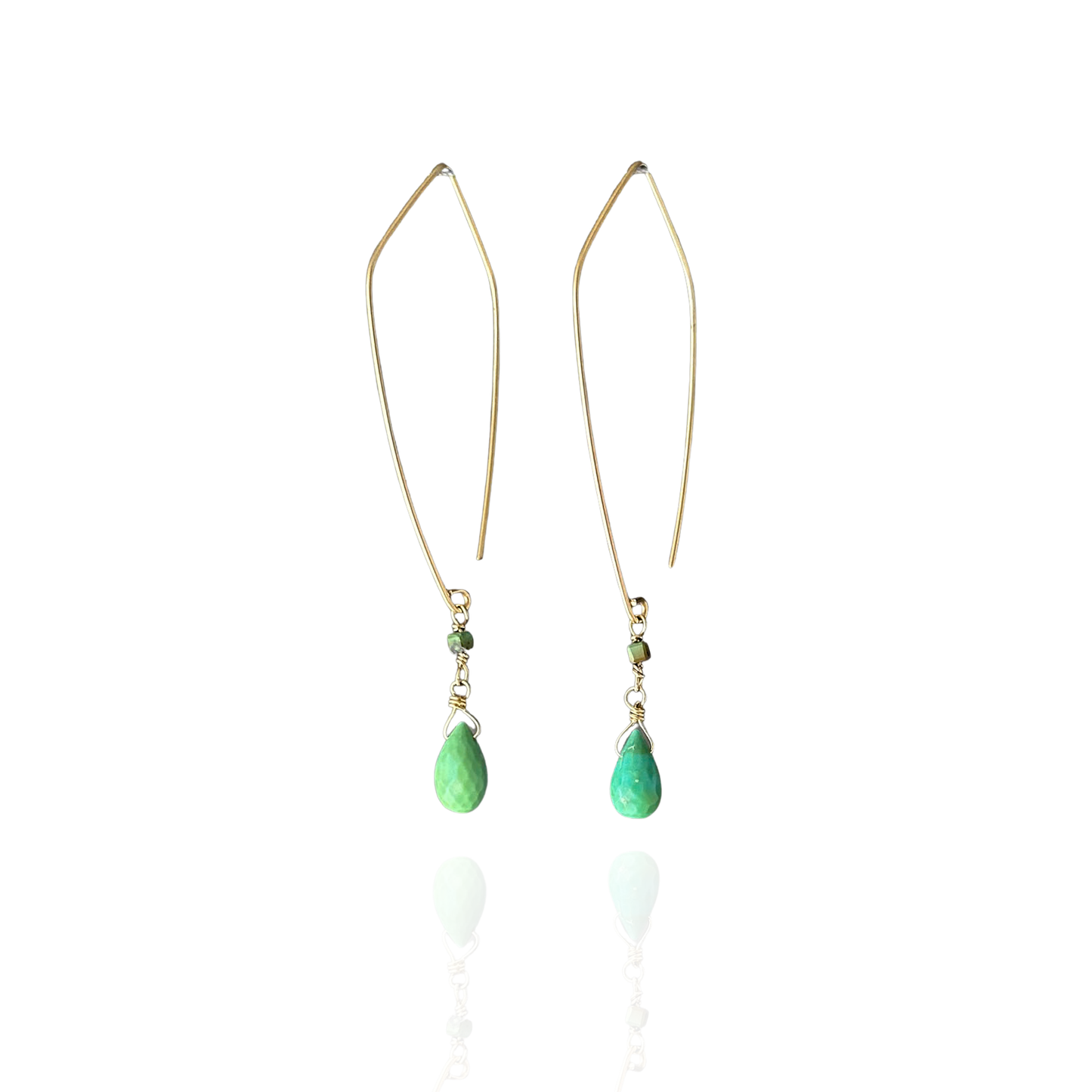 True Horizon | Turquoise Gold Earrings