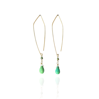 True Horizon | Turquoise Gold Earrings