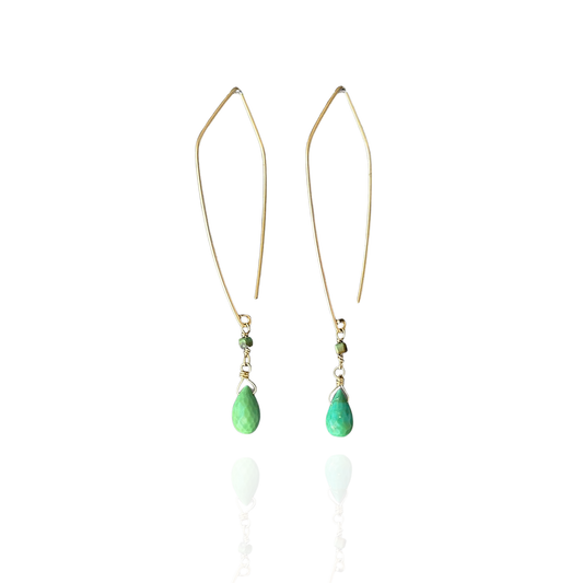 True Horizon | Turquoise Gold Earrings
